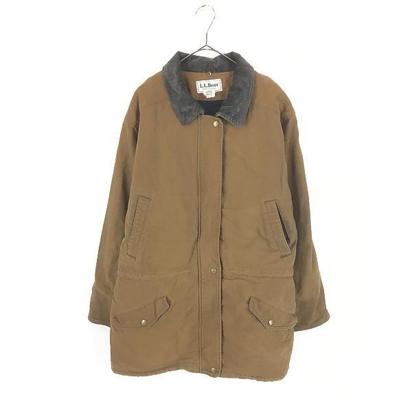 レディース 古着 90s USA製 LL Bean ボア フリース ライナー ブラウン ダック ハンティング カバーオール コート L レディース 古着 90s USA製 LL Bean ボア フリース ライナー ブラウン