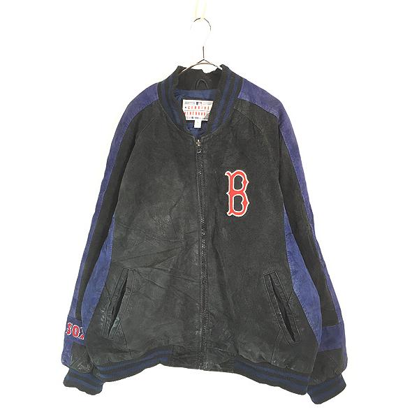 古着 MLB Boston Red Sox レッドソックス 本革 スエード レザー