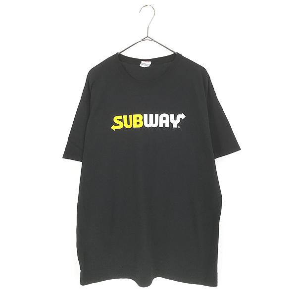 Bud way サブウェイ　パロディTシャツ ヴィンテージ Tシャツ 企業ロゴT 古着 SUB WAY サンドイッチ ショップ 企業 ロゴ Tシャツ XL