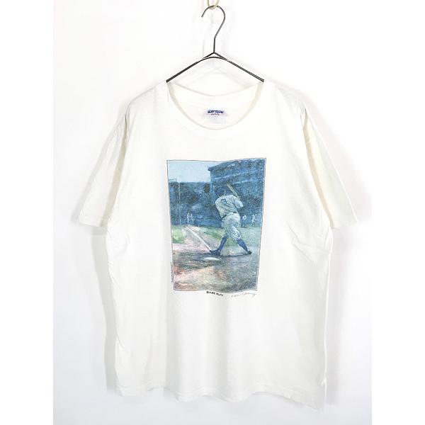 【ビンテージ品】限定品ベーブルースTシャツ 古着 90s USA製 Babe Ruth ベーブ・ルース アート ベースボール 選手