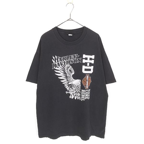 古着 HARLEY DAVIDSON 「H-D」 バー&シールド イーグル Tシャツ XL 