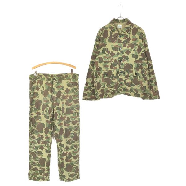 【60s】KAMO ダックハンターカモ カバーオール ジャケット 民間 古着 60s KAMO 黒ラッカー ダックハンター カモ 迷彩