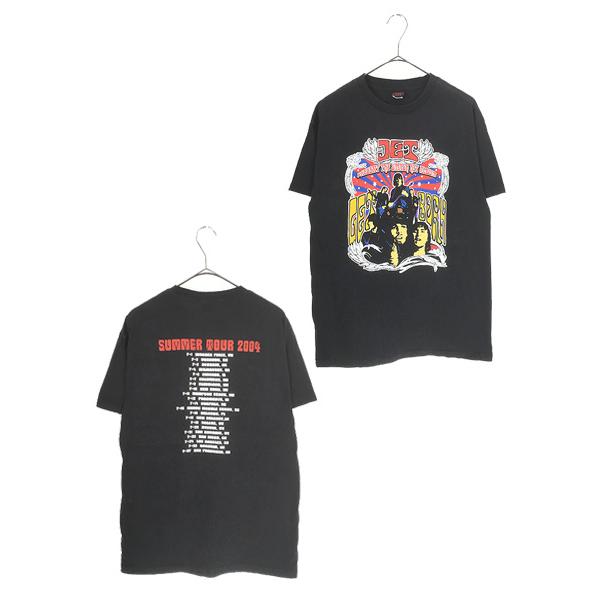 古着 00s クイーン 半袖 シャツ ロック バンド ブラック 黒 レッド 赤④ 古着 00s JET 「GET BORN」 ツアー ガレージ ロック バンド Tシャツ M