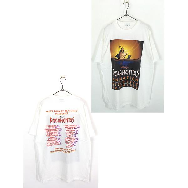 【海外古着】POCAHONTAS ポカホンタス　Tシャツ　XLサイズ 古着 90s USA製 Disney Pocahontas ポカホンタス 両面 Tシャツ