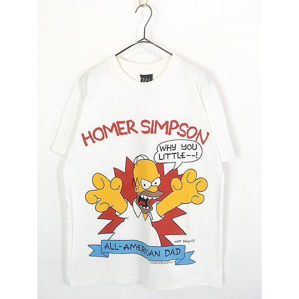 古着 90s USA製 The Simpsons シンプソンズ ホーマー BIG プリント T