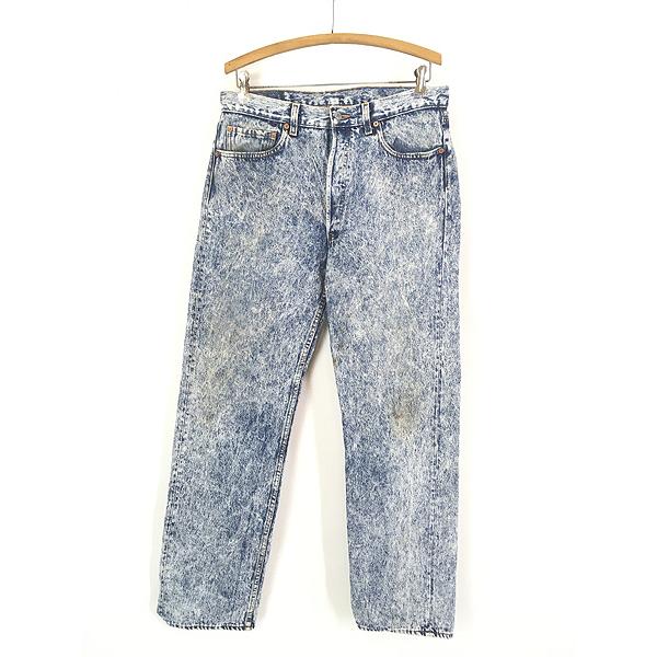 古着 80s USA製 Levi's 501-0109 ブルー ケミカルウォッシュ デニム