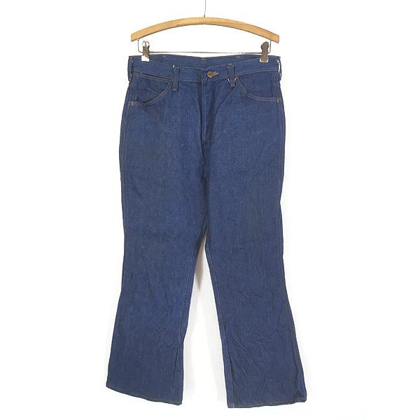 古着 70s USA製 Wrangler 945DEN 真紺 ブルー デニム パンツ ジーンズ