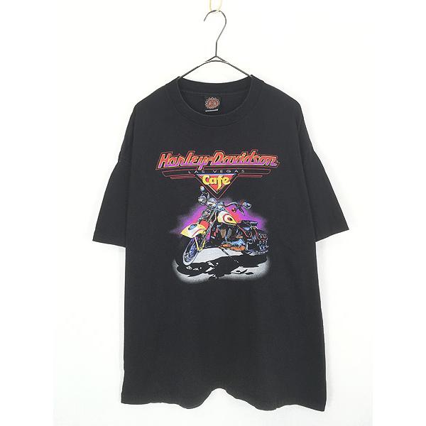 古着 90s USA製 HARLEY DAVIDSON CAFE 「LAS VEGAS」 バイク