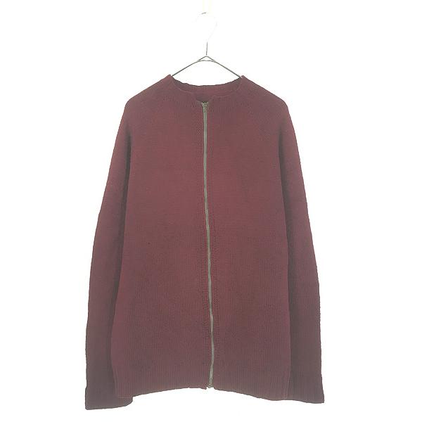 古着 50s CROWN スプリング フルジップ ローゲージ ウール ニット カーディガン XL位 古着 50s CROWN スプリング フルジップ ローゲージ ウール ニット