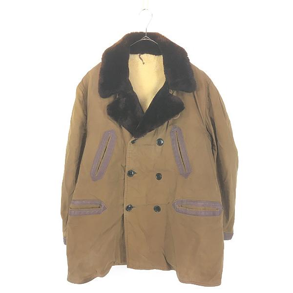 古着 50s WIND WARD ムートン ボア ライナー コットンサテン ダブルブレスト マッキーノ コート 50 古着 50s WIND WARD ムートン ボア ライナー コットンサテン ダブル