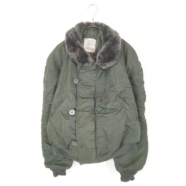 古着 80s USA製 ALPHA 米軍 USAF N-2B 6278F ミリタリー ファー カラー 防寒 フライト ジャケット リメイク XL 古着 80s USA製 ALPHA 米軍 USAF N-2B 6278F ミリタリー ファー カラー