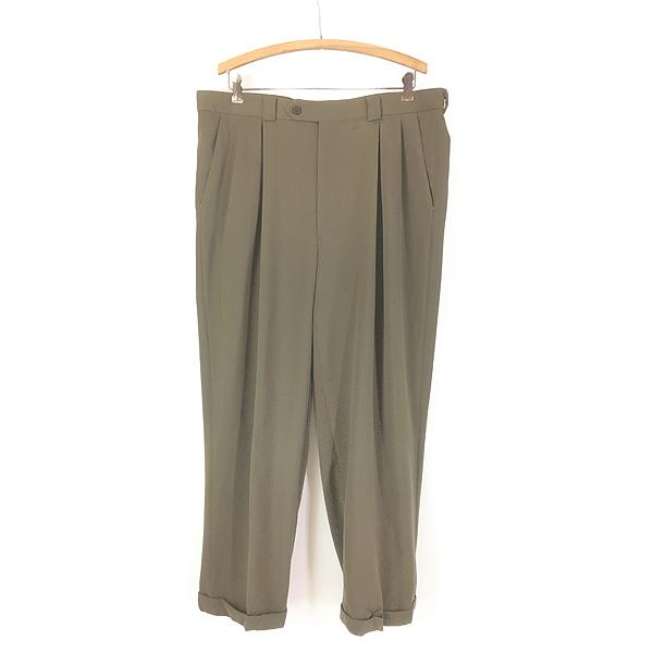 古着 90s USA製 Monsieur by GIVENCHY とろみ ウール ギャバジン スラックス ワイド パンツ 36R 古着 90s USA製 Monsieur by GIVENCHY とろみ ウール ギャバジン