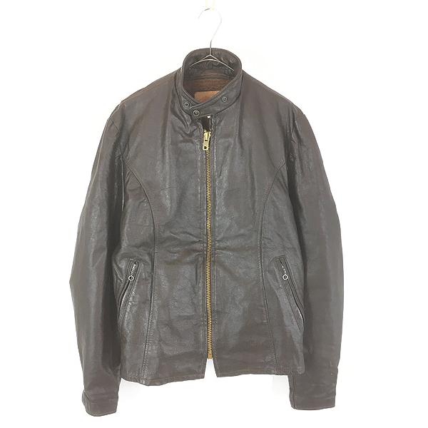 古着 70s Excelled 本革 レザー シングル ライダース ジャケット ライナー完備!! 40R 古着 70s Excelled 本革 レザー シングル ライダース ジャケット