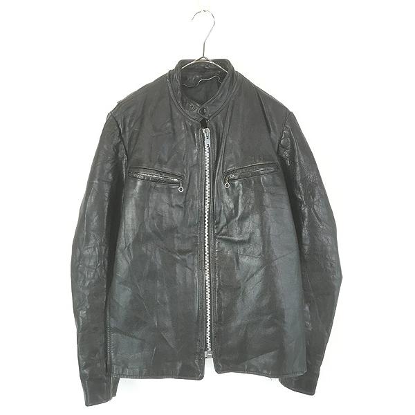 古着 70s R.Sherman Type J-100 本革 カウハイド レザー シングル ライダース ジャケット 38 古着 70s R.Sherman Type J-100 本革 カウハイド レザー シングル
