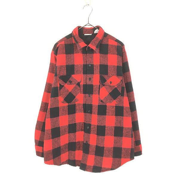 古着 90s USA製 FIVE BROTHER 中綿 パデッド レッド ブロック チェック