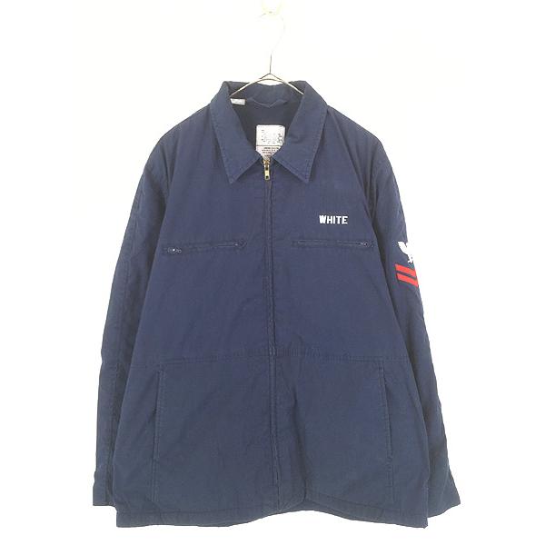 【古着】U.S.N. ネイビー ミリタリージャケット 40 古着 90s 米軍 USN 「Utility Man's Blue」 ミリタリー ネイビー