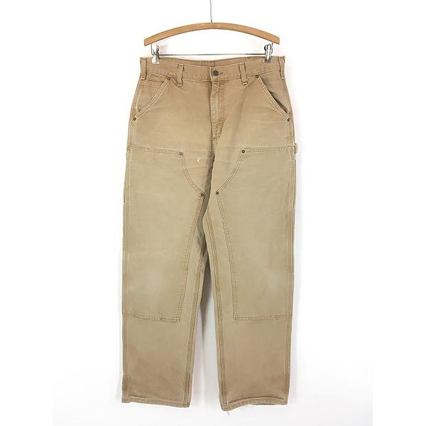 古着 00s USA製 Carhartt BRN フェード ブラウン ダック Wニー ワーク