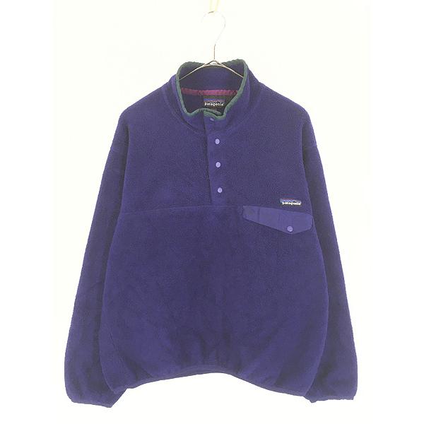古着 04s Patagonia スナップT シンチラ フリース ジャケット ネイビー