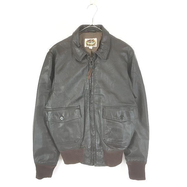 古着 80s USA製 BANANA REPUBLIC 本革 ゴートスキン レザー フライト ジャケット 38 古着 80s USA製 BANANA REPUBLIC 本革 ゴートスキン レザー フライト