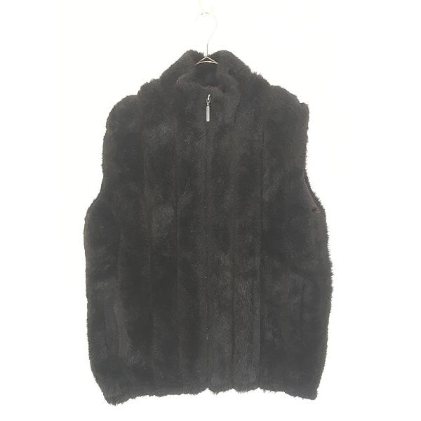 古着 90s 製 duffel ミンク フェイク ファー ベスト M 古着 90s Canada製 duffel ミンク フェイク ファー ベスト M : 古着屋