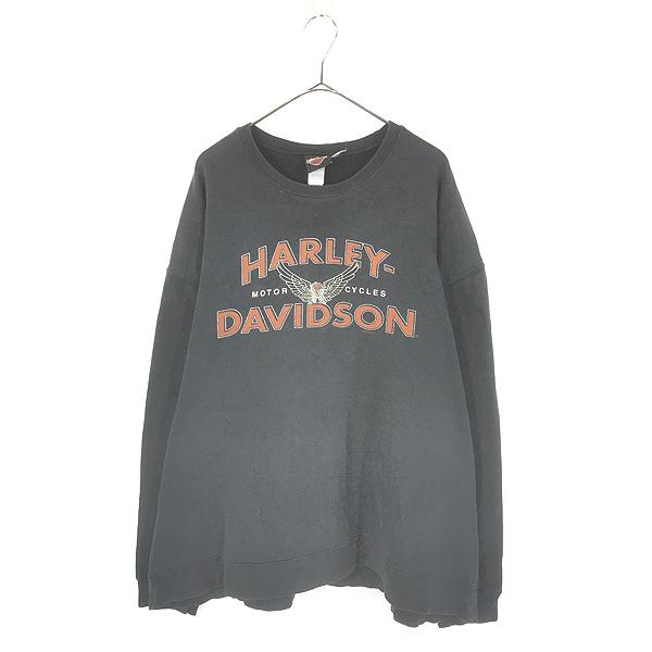 古着 00s HARLEY DAVIDSON イーグル バー＆シールド スウェット 