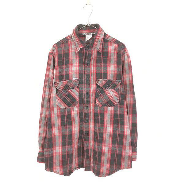 古着 80s USA製 Carhartt ブラック ブロック チェック ヘビー