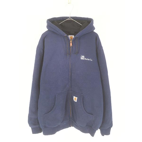 Carhartt ネイビー ジップパーカー Carhartt Men's FR Hooded Zip Front Sweatshirt in Navy-I26