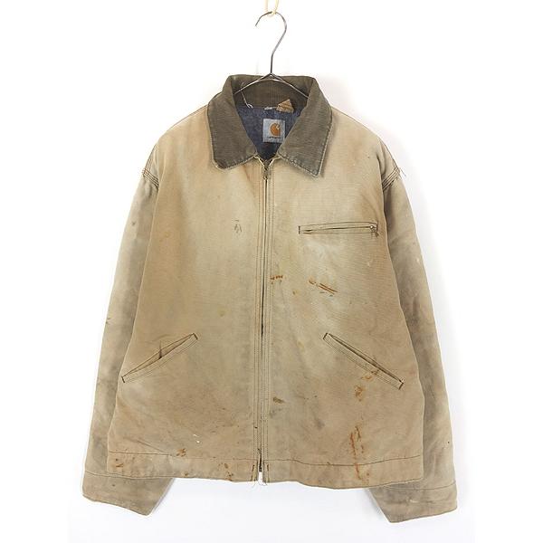 古着 80-90s Carhartt 裏地 ストライプ ブランケット BRN フェード