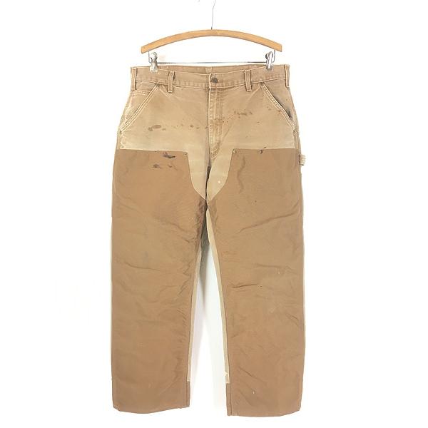 古着 00s Carhartt BRN フェード ブラウン ダック ナイロン Wニー