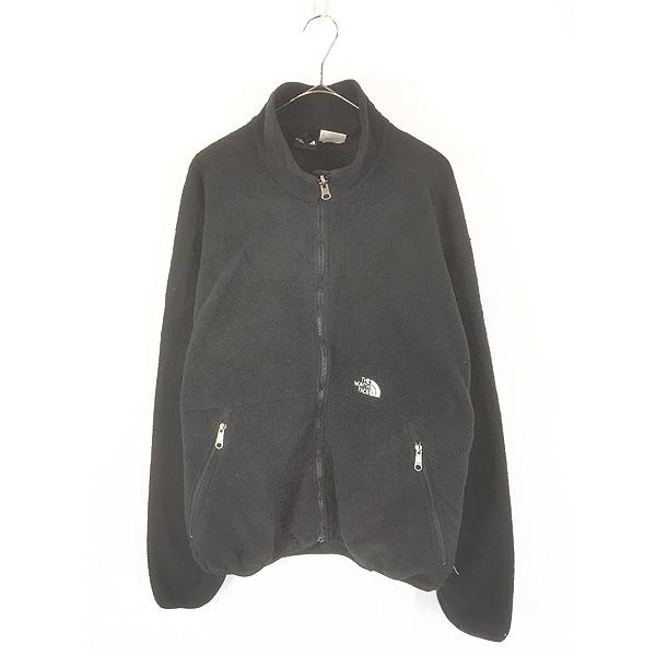 古着 90s TNF The North Face ワンポイント ブラック×グレー フリース ジャケット L 古着 90s TNF The North Face ワンポイント ブラック×グレー フリース