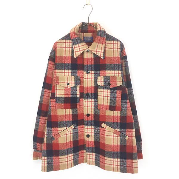 古着 70s USA製 Pendleton マルチ チェック メルトン ウール