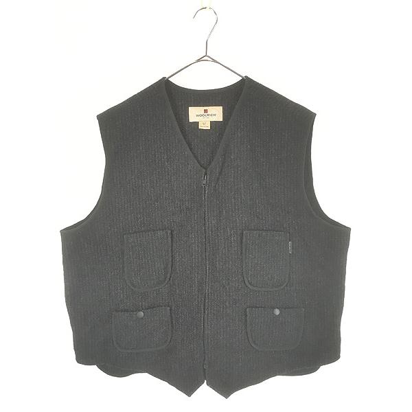 古着 00s WoolRich ごま塩 ソルト&ペッパー ストライプ ウール 