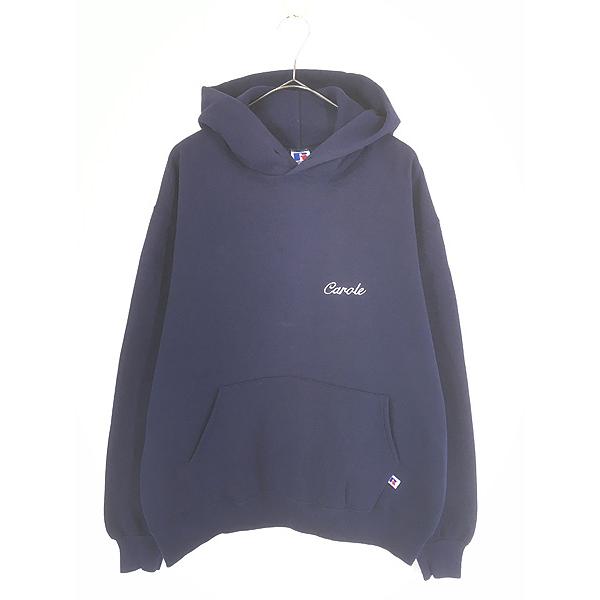 古着 90s USA製 Russell 「Carole」 刺しゅう スウェット パーカー XL 古着 90s USA製 Russell 「Carole」 刺しゅう スウェット パーカー XL
