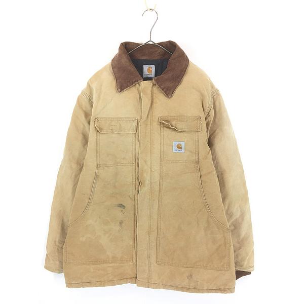 古着 90s- Carhartt ブラウン ダック パデット トラディショナル コート L位 古着 90s- Carhartt ブラウン ダック パデット トラディショナル