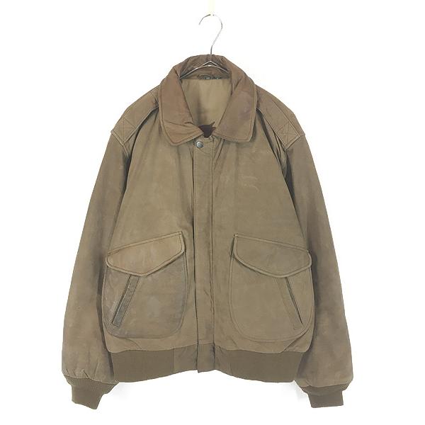 古着 90s Hunt Club Type A-2 本革 レザー パデッド フライト