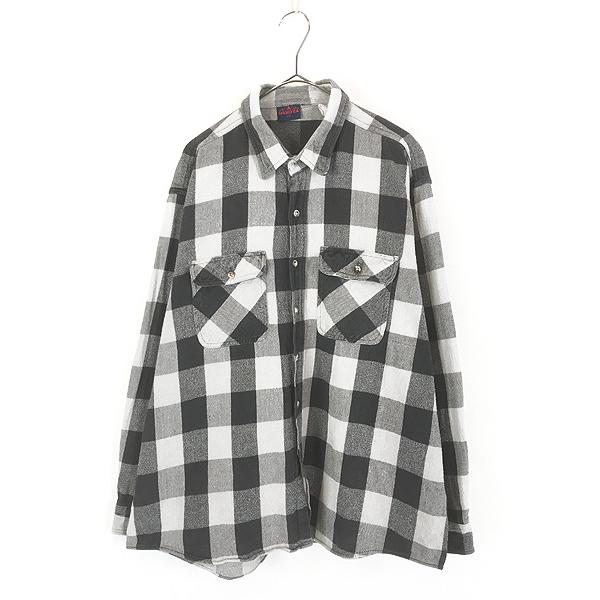 古着 90s five brother ヘビーフランネルシャツ ヘビネル L 古着 90s FIVE BROTHER カラフル チェック ヘビー フランネル