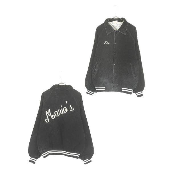 古着 80s USA製 「Mario's」 マリオ ステッチ パデッド 襟付