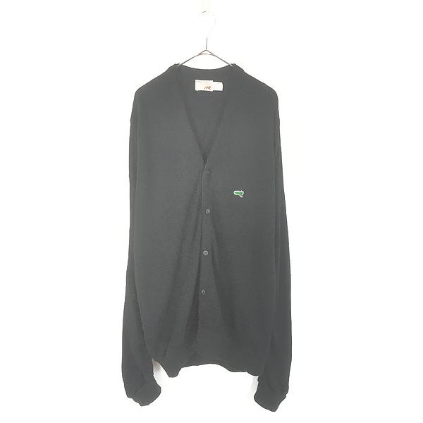 【THEFOXCOLLECTION】80s アクリルニット長袖カーディガン 古着 80s USA製 The Fox Collection フォックス キツネ ワッペン
