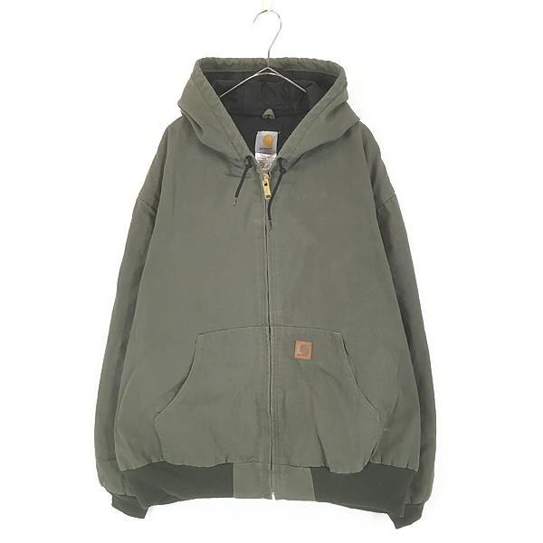 carhartt モスグリーン　ダックジャケット 90`s Carhartt カーハート ダック ボンバージャケット サンタフェ モス