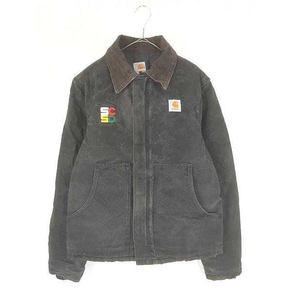 希少 80~90s Carhartt トラディショナルジャケット サイズ40 古着 80-90s Carhartt ナイロン ブラック ダック パデット