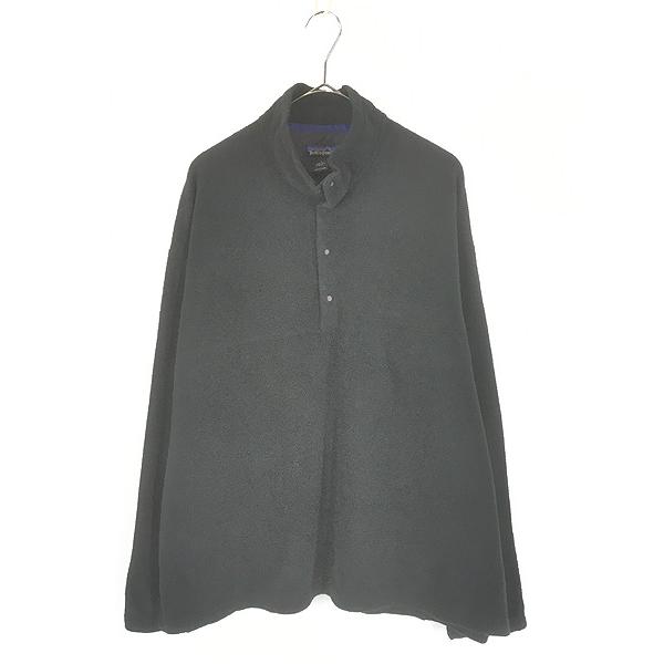 古着 97s USA製 Patagonia 裾ゴムなし スナップT フリース ジャケット トップス オールブラック L 古着 97s USA製 Patagonia 裾ゴムなし スナップT フリース ジャケット