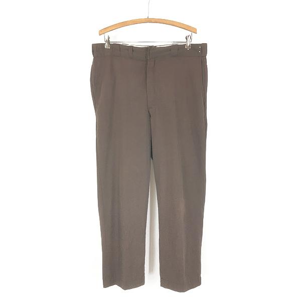 古着 80s USA製 Dickies コットンツイル ワーク チノ パンツ チノパン ストレート ブラウン W37 L29 古着 80s USA製 Dickies コットンツイル ワーク チノ パンツ チノパン