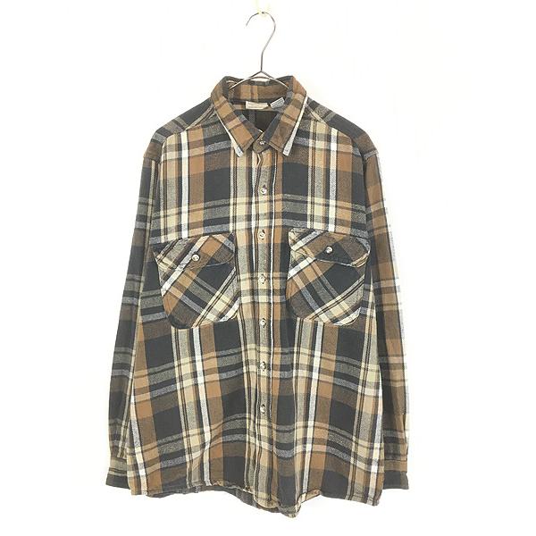 90s FIVE BROTHER 好配色 ブロックチェック ネルシャツ XL 90s FIVE BROTHER 好配色 ブロックチェック ネルシャツ L 90s five