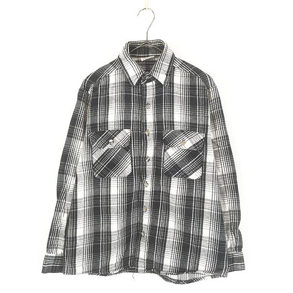 80s FIVEBROTHER バッファローチェック ヘビーネルシャツ USA製 古着