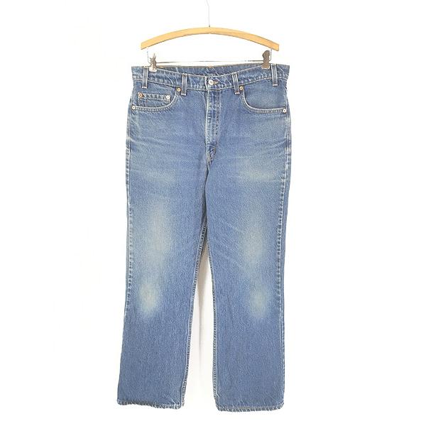 古着 90s USA製 Levi's 517-0217 濃紺 ブルー デニム ブーツカット