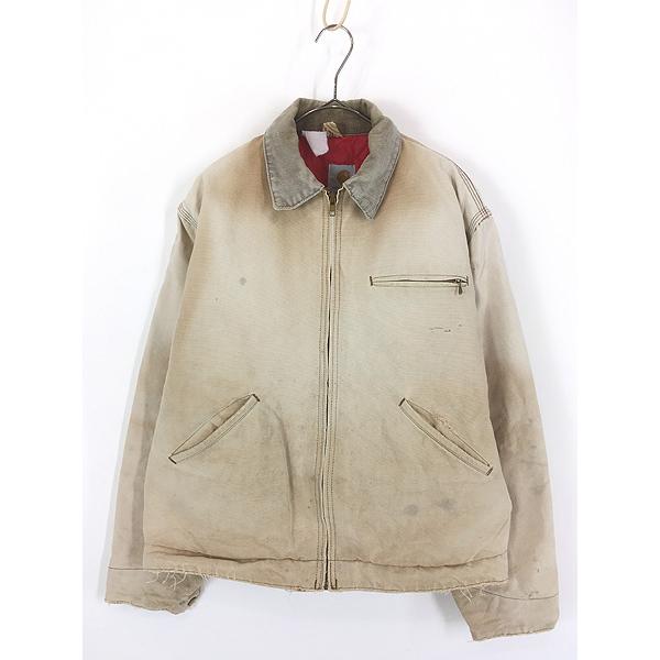 【カーハート】デトロイトジャケット　L 短丈　80s ダック地　裏キルティング カーハート】デトロイトジャケット L 短丈 80s ダック地 裏