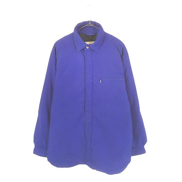 古着 80s USA製 LL Bean 裏地 ナイロン キルティング スナップボタン グース ダウン シャツ ジャケット M 古着 80s USA製 LL Bean 裏地 ナイロン キルティング スナップボタン