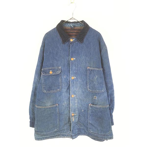 BLUE BELL 70年代 ブランケット付き デニムジャケット 古着 60-70s BLUE BELL ブランケット ライナー インディゴ デニム