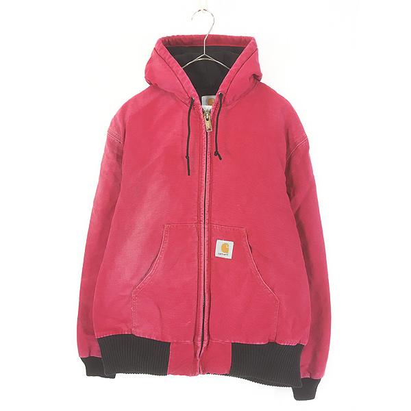 90s Carhartt ダックパーカー Lサイズ 古着 80-90s Carhartt 裏地 メッシュ ブラウン ダック