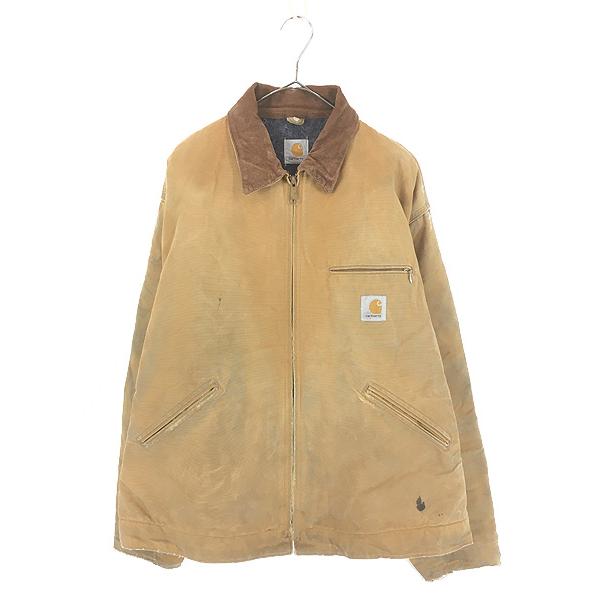 【カーハート】デトロイトジャケット　L 短丈　80s ダック地　裏キルティング carhartt - Carhartt カーハート デトロイトジャケット ダック